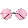 Image de paire de lunettes rondes xl roses hippie adulte - boland 44557