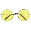 Image de paire de lunettes festives hippie jaune adulte - boland 44566