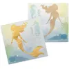 Image de Boland serviettes de table Mermaid 33x33 cm papier or/bleu 12 pièces