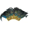 Image de Boland coiffure Pauwenkoningin dames or/vert taille unique
