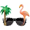 Image de paire de lunettes hawaï palmier flamant rose - modèle aléatoire - boland 52517