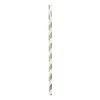 Image de 20 pailles chalumeaux or/blanc 20 cm - boland 52561