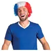 Image de Perruque Bouclee Tricolore Bleu/blanc/rouge - Tricolore - Taille Unique