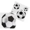Image de Boland serviettes de table football 33 cm noir/blanc 12 pièces