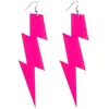 Image de boucles d'oreilles éclair rose adulte - boland 64469