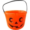 Image de Seau - BOLAND - Citrouille - Orange et Noir - Plastique - 15 cm d'ouverture noir