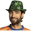 Image de chapeau borsalino feuilles cannabis rasta - boland 82017