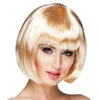 Image de perruque coupe cheveux carré frange blond femme - boland 85882