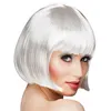 Image de perruque coupe cheveux carré frange blanc femme - boland 85887