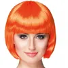 Image de perruque coupe cheveux carré frange orange femme - boland 85893