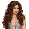 Image de perruque cheveux longs bouclés brun femme - boland 86046