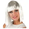 Image de Perruque Star Gigi Blanche Avec Lamé Doré - Blanc /argent