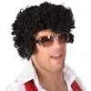 Image de perruque coupe banane noir roi rock and roll homme - boland 86170