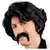 Image de perruque chuck moustache noir homme - boland 86346