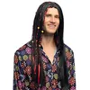 Image de perruque flower power cheveux longs noir homme - boland 86368