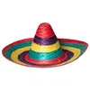 Image de sombrero chapeau paille mexique 49cm multicolore - boland 95460