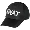 Image de casquette noire swat taille ajustable - boland 97045