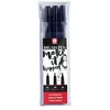 Image de SAKURA Stylo pinceau PIGMA BRUSH, étui de 3, noir