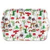 Image de AMBIENTE Mini plateau bonhommes de neige rectangulaire en mélamine - 20.5 x 13.5 cm