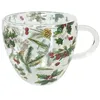 Image de Tasse à thé en verre double paroi 200 ml - verdures d'hiver