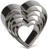 Image de Patisse Emporte-pièce - Coeur (5pcs), Emporte-pièce, Argent