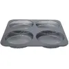 Image de Patisse Plaque de cuisson pour burgers 4 pièces 28 x 28 cm, Moule à gâteau, Noir