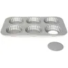 Image de Moule à tartelettes en acier revêtu 6 cavités L.38.5xl.24.5cm