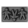 Image de patisse 19209 3 moules à pain d'epice forme de bonhomme platine noir petit