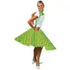 Image de Jupe Rock'N Roll Verte Pois Rose