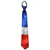 Image de cravate bleu blanc rouge