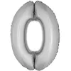 Image de Generique - Ballon Aluminium Géant Chiffre 0 Argenté 1m