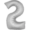 Image de Generique - Ballon Aluminium Chiffre 2 Argenté 102 cm