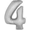 Image de Generique - Ballon Aluminium Géant Chiffre 4 Argenté 1m