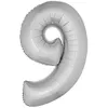 Image de Generique - Ballon Aluminium Chiffre 9 Argenté 102 cm