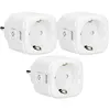 Image de Alecto SMART-PLUG20 - Prise intelligente Wi-Fi avec moniteur de consommation d’énergie, 16A, 3680W, pack de 3, blanc
