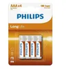 Image de Philips LongLife R03L4B - Batterie 4 x AAA - Carbon Zinc