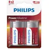 Image de Philips Puissance alcaline (2 pcs, D), Batteries + piles