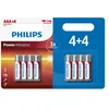 Image de Lot de 8 piles Philips Power Alkaline AAA LR03 1 pack de 4+4