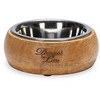 Image de Gamelle en bois et inox Designed by Lotte Mandira pour chien - capacité : 350 ml, 13,5 cm de diamètre