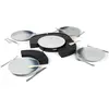 Image de Princess 103070 Danen4all Circle - 4 plaques de cuisson individuelles - 4 x 250 W - avec spatule, Gril de table, Noir