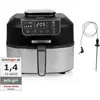 Image de Princess 01.182092.01.001 Airfryer Grill- 2 en 1- tempratuurmeter - 5.6 liter - 4 voorgeprogrammeerde program, Friteuse, Noir, Argent