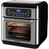 Image de Inventum GF1200HLD - Airfryer oven - Friteuse à vapeur avec mand mandrin rouge - Inhoud 12 liter - Zwart/RVS, Friteuse, Noir, Argent