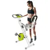 Image de Vélo d'appartement Pliable - HOME FITNESS CODE - Résistance réglables - Entraînement Gym - Vert