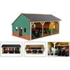 Image de Kids Globe Farming Agricultural Shed Wood pour 3 tracteurs