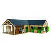 Image de Kids Globe Horse corner stable with 3 boxes and storage room 1:24