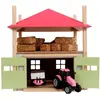 Image de Kids Globe Farming Meule de foin en bois avec stockage 1:32 - Rose