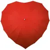 Image de Impliva, Parapluie, Regenschirm - Herzförmiger Regenschirm registriertes Design - Manuelle Öffnung - Winddicht - 110 cm, Rouge