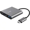 Image de Trust Adaptateur multiport 3 en 1 Dalyx (USB-C, 3 ports), Station d’accueil + hub USB, Argent