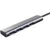 Image de Trust Halyx USB 3.2 Gen 1 (USB-C, 4 ports), Station d'accueil + hub USB, Gris