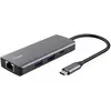 Image de Trust Adaptateur multiport 6 en 1 Dalyx (USB-C, 6 ports), Station d’accueil + hub USB, Argent